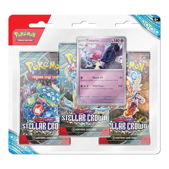 Pokémon TCG - Stellar Crown - 3 Pack Blister (Random Promo)