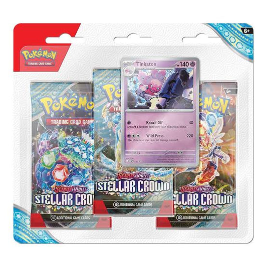 Pokémon TCG - Stellar Crown - 3 Pack Blister (Random Promo)